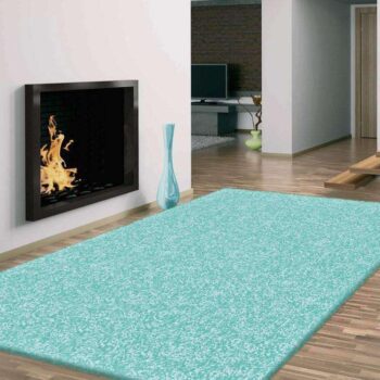 Hermitance Plain Shag 8206 Turquoise Rug