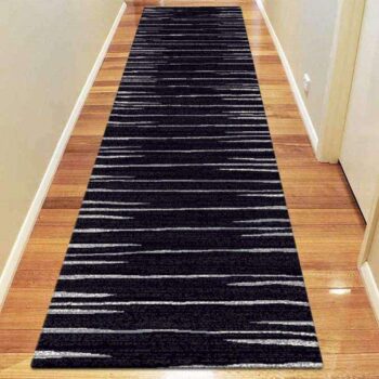 Icon Modern 369 Black Runner Rug
