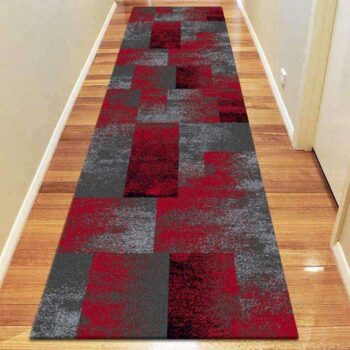 Icon Modern Collection 444 Red Runner Rug
