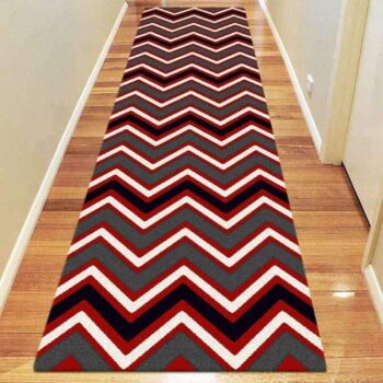 Icon Modern Collection 554 Red Runner Rug