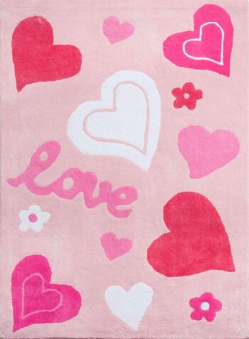 Imagine Kids Love Pink Rug