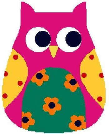 Imagine Kids Owl Pink Multi Rug