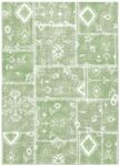 Kelim Antiquity Pure Wool Patchwork 910 Green Rug