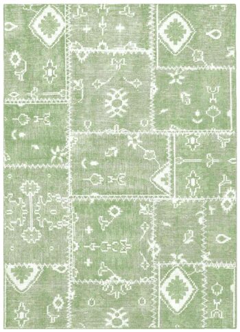 Kelim Antiquity Pure Wool Patchwork 910 Green Rug