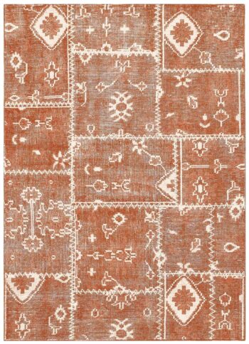 Kelim Antiquity Pure Wool Patchwork 910 Paprika Rug