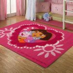 Kids Dora The Explorer Hearts Fun Play Rug