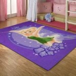 Kids Fairies Tinker Bell Purple Fun Play Rug