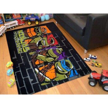 Kids Ninja Turtle Fun Play Rug