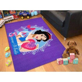 Kids Snow White Purples Fun Play Rug