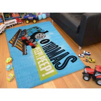 Kids Thomas Blue Fun Play Rug