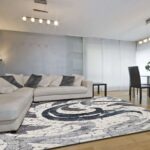 Kingston Blue Vines Textured Pile Rug