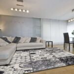 Kingston Grey Patchwork Textured Pile Rug