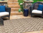 Landscape Brown Beige Diamond Shaped Rug