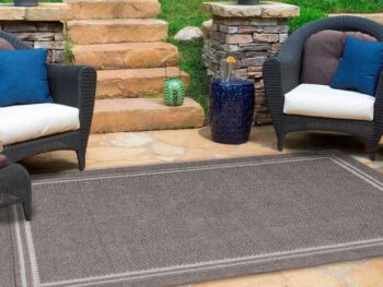 Landscape Gray Bordered Rug