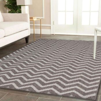 Landscape Grey Ikat Geometric Rug