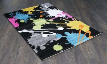 Liberty Paint Splash Black Multi Rug