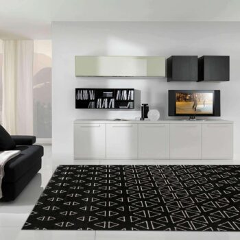 Milan Modern Collection 1561 Black Rug