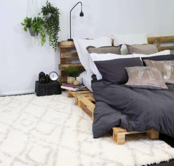 Moroccan Tribal Fes Pattern Cream Beige Rug