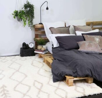 Moroccan Tribal Pattern Cream Beige Rug