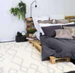 Moroccan Tribal Pattern Cream Silver Rug