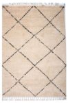 Moroccan Tribal Patterns Cream Graphite Fez Rug
