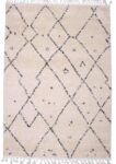 Moroccan Tribal Patterns Cream Graphite Kara Rug