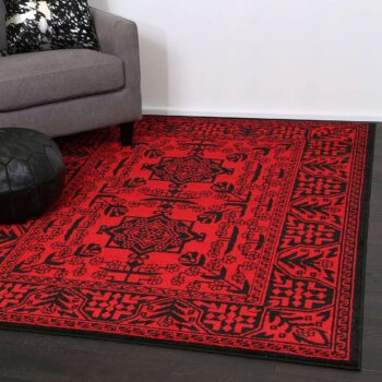 Nadia Red Traditional Afghan Rug