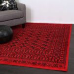 Nadia Traditional Afghan Red Rug
