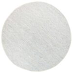 Nordic Modern White Leather Round Rug