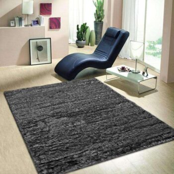 Oslo Silky Soft Shag 1001 Dark Grey Rug