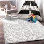 Paddington Grey and White Doily Kids Rug