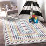 Paddington Multi and Pink Polka Dot Love Heart Kids Rug