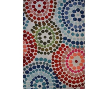 Pearl Brightful Mosaic Dot Pattern Multi Rug