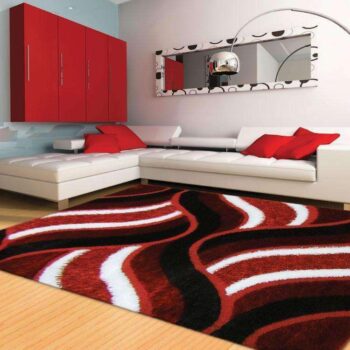 Platinum Luxury Shag 5328 Red Rug