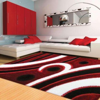 Platinum Luxury Shag 6225 Red Rug