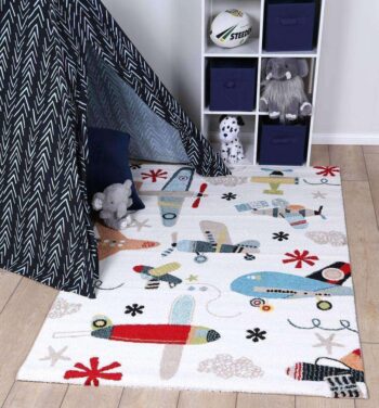 Poppins Kids Planes Rug Multi
