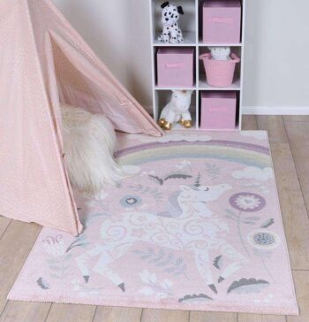 Poppins Kids Unicorn Rug Pink