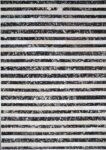 Premium Cowhide Stripped White Black Rug