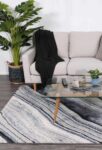 Rio Drift Blue Grey Rug