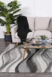 Rio Waves Grey Rug