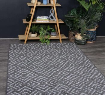 Scenery Peaks Ash Grey Rug
