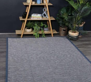 Seascape Courtyard Blue Grey Rug