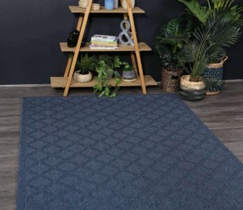 Seascape Courtyard Diamond Blue Rug