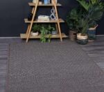 Seascape Courtyard Diamond Brown Rug