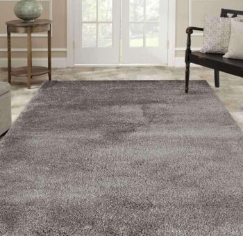 Skye Brown Beige Shag Rug