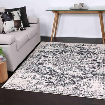 Viera Cream Navy Modern Vintage Rug