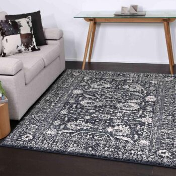 Viera Modern Distressed Navy Rug