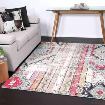 Viera Vintage Bohemian Multi-coloured Distressed Rug